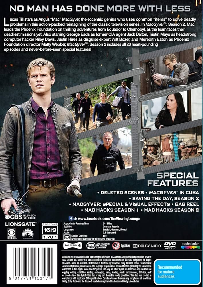 Amazon.com: MacGyver Season 2 | 2016 Version | 6 Discs | NON